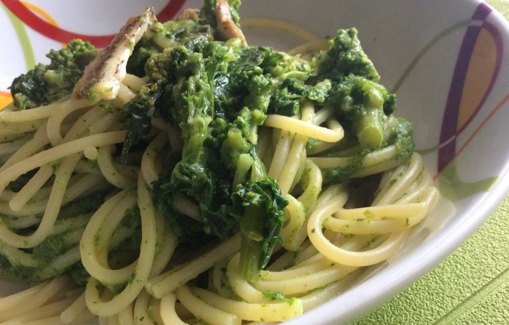 Spaghetti di Turanicum con Cime di Rapa e cremoso di foglie in Bacche Goji